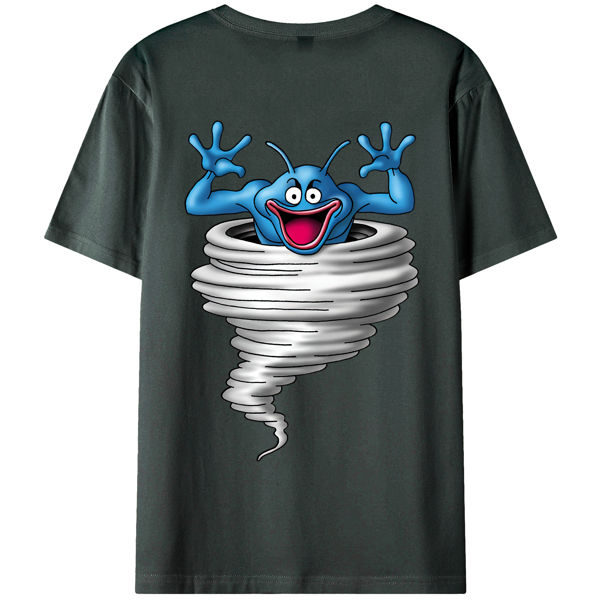 （画像用） ドラゴンクエスト Doragon Kuesuto Dragon Quest 綿100％ メンズ半袖Tシャツ（バックプリント） 通気性